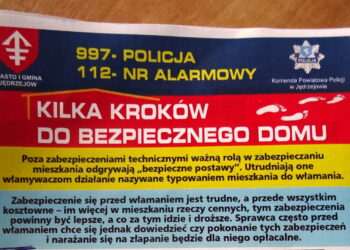 Ulotki przygotowana przez policję i magistrat w Jędrzejowie / Policja
