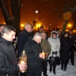 Wąchock. 76 rocznica przekształcenia Związek Walki Zbrojnej w Armię Krajową. Na zdjęciu: Andrzej Pruś - wiceprzewodniczący sejmiku województwa, Krzysztof Lipiec - poseł PiS i Danuta Krępa - starosta starachowicki / Tomasz Piwko / Radio Kielce