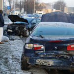 Trzy auta zderzyły się na skrzyżowaniu alei IX Wieków Kielc i ulicy Winnickiej / Kamil Król / Radio Kielce