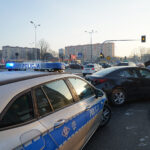 Trzy auta zderzyły się na skrzyżowaniu alei IX Wieków Kielc i ulicy Winnickiej / Kamil Król / Radio Kielce