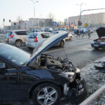 Trzy auta zderzyły się na skrzyżowaniu alei IX Wieków Kielc i ulicy Winnickiej / Kamil Król / Radio Kielce