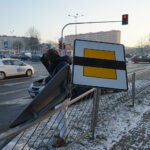 Trzy auta zderzyły się na skrzyżowaniu alei IX Wieków Kielc i ulicy Winnickiej / Kamil Król / Radio Kielce