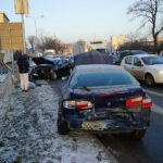 Trzy auta zderzyły się na skrzyżowaniu alei IX Wieków Kielc i ulicy Winnickiej / Kamil Król / Radio Kielce