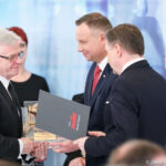 Uroczystość wręczenia przez prezydenta RP Andrzeja Dudę statuetek laureatom konkursu "Pracodawca przyjazny pracownikom" / Jakub Szymczuk / KPRP