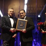 02.02.2018 Kielce. Targi Kielce. Finałowa gala 66. Plebiscytu Świętokrzyskie Gwiazdy Sportu 2017. Zasłużony dla świętokrzyskiego sportu - Bertus Servaas i Prezes Zarządu Radia Kielce Janusz Knap / Jarosław Kubalski / Radio Kielce