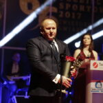 02.02.2018 Kielce. Targi Kielce. Finałowa gala 66. Plebiscytu Świętokrzyskie Gwiazdy Sportu 2017. Trener bokserski Grzegorz Nowaczek / Jarosław Kubalski / Radio Kielce