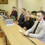 05.02.2018 Kielce. PśK. Studenci wynalazcy. Ogłoszenie rozstrzygnięcia konkursu na najlepszy wynalazek. Karol Fatyga, Dariusz Zieliński, Katarzyna Zielińska i Mateusz Wrzochal / Jarosław Kubalski / Radio Kielce