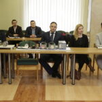 05.02.2018 Kielce. PśK. Studenci wynalazcy. Ogłoszenie rozstrzygnięcia konkursu na najlepszy wynalazek. Karol Fatyga, Dariusz Zieliński, Katarzyna Zielińska i Mateusz Wrzochal / Jarosław Kubalski / Radio Kielce