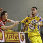 06.02.2018 Kielce. Mecz PGE Vive Kielce Meble Wójcik Elbląg. Krzysztof Lijewski / Jarosław Kubalski / Radio Kielce