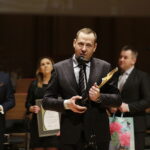 13.02.2018 Kielce. Nagrody "Świętokrzyskie Victorie". Nagrodę w kategorii firma dla OSM Włoszczowa odbiera wiceprezes firmy Ryszard Pizior / Jarosław Kubalski / Radio Kielce