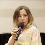 22.02.2018 Kielce. Pisarka Joanna Bator w Wojewódzkiej Bibliotece Publicznej / Jarosław Kubalski / Radio Kielce