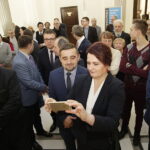 28.02.2018 Warszawa. Sejm RP. Otwarcie wystawy Krzemionki – pradziejowe kopalnie krzemienia pasiastego w drodze do UNESCO / Jarosław Kubalski / Radio Kielce