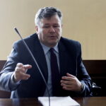 27.02.2018 Kielce. Sąd Okręgowy. Starosta ostrowiecki Zbigniew Duda podczas procesu o naruszenie jego dóbr osobistych / Jarosław Kubalski / Radio Kielce