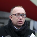 Konferencja PO ws powołania prof Chazana na konsultanta wojewódzkiego ds ginekologii. Na zdjęciu: Artur Gierada - poseł na sejm RP / Marzena Mąkosa / Radio Kielce