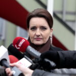 Konferencja PO ws powołania prof Chazana na konsultanta wojewódzkiego ds ginekologii. Na zdjęciu: Marzena Okła - Drenowicz - posłanka PO / Marzena Mąkosa / Radio Kielce