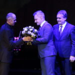 Wręczenie Nagród Kielc. Na zdjęciu: Krzysztof Borek, Dariusz Kozak i Wojciech Lubawski / Marzena Mąkosa / Radio Kielce