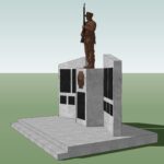 Wizualizacja pomnika upamiętniającego żołnierzy walczących o niepodległość w Staszowie / Urząd Miasta i Gminy Staszów