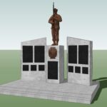 Wizualizacja pomnika upamiętniającego żołnierzy walczących o niepodległość w Staszowie / Urząd Miasta i Gminy Staszów