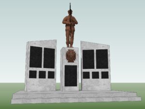 Wizualizacja pomnika upamiętniającego żołnierzy walczących o niepodległość w Staszowie / Urząd Miasta i Gminy Staszów