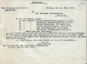 AP w Kielcach, Więzienie w Kielcach z lat 1919-1944, sygn. 2180 / Archiwum Państwowe w Kielcach, akta Więzienia w Kielcach z lat 1919-1945