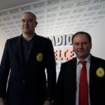 Miłosz Pamuła - wiceprezes Specjalnej Strefy Ekonomicznej w Starachowicach i Ryszard Krzyżkowski - wiceprezes Instytutu Myśli Schumana / Karol Żak / Radio Kielce