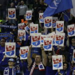 03032018 Kielce.  Liga Mistrzów. PGE Vive Kielce - Mieszkow Brześć. Kibice Mieszkowa / Jarosław Kubalski / Radio Kielce