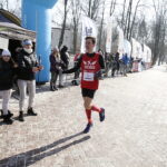 04.03.2018 Kielce. Bieg Pamięci Żołnierzy Wyklętych "Tropem Wilczym". Zwycięzca biegu na 1963 metry Adam Kędziora z KKL Kielce / Jarosław Kubalski / Radio Kielce