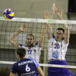 07.03.2018 Kielce. 24 kolejka Plus Ligi. Mecz Dafi Społem Kielce - Espadon Szczecin. Tomislav Dokić i Maxim Morozow / Jarosław Kubalski / Radio Kielce