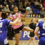 07.03.2018 Kielce. Mecz 15.kolejki PGNiG Superligi, Korona Handball - GTPR Gdynia. Priscila Dos Santos / Jarosław Kubalski / Radio Kielce