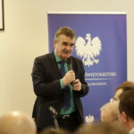 07.03.2018 Kielce. UW. Pierwsze spotkanie organizacyjne dotyczące obchodów 100 lecia odzyskania niepodległości pod patronatem wojewody i prezydenta. Prezydent Wojciech Lubawski / Jarosław Kubalski / Radio Kielce