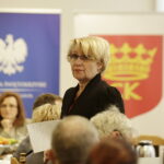 07.03.2018 Kielce. UW. Pierwsze spotkanie organizacyjne dotyczące obchodów 100 lecia odzyskania niepodległości pod patronatem wojewody i prezydenta. Dorota Koczwańska - Kalita , naczelnik kieleckiej delegatury IPN / Jarosław Kubalski / Radio Kielce