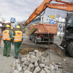 13.03.2018 Kielce. Ulica Lecha Kaczyńskiego. Awaria kanalizacji / Jarosław Kubalski / Radio Kielce