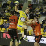 14.03.2018 Kielce. Piłka ręczna. Puchar Polski. Mecz PGE Vive Kielce - Zagłębie Lubin. Mateusz Jachlewski / Jarosław Kubalski / Radio Kielce