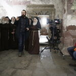 16.03.2018 Wąchock. Opactwo Cystersów. Zdjęcia do serialu „Korona Królów” / Jarosław Kubalski / Radio Kielce