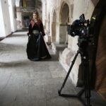 16.03.2018 Wąchock. Opactwo Cystersów. Zdjęcia do serialu „Korona Królów” / Jarosław Kubalski / Radio Kielce