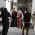 16.03.2018 Wąchock. Opactwo Cystersów. Zdjęcia do serialu „Korona Królów” / Jarosław Kubalski / Radio Kielce