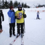 18.03.2018 Krajno Stok narciarski. Stefan Pożoga ustanowił rekord Guinessa w czasie jazdy na nartach. Jeździł nieprzerwanie przez 25 godzin i 10 minut / Jarosław Kubalski / Radio Kielce