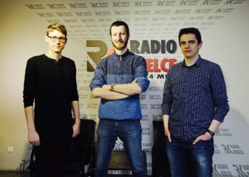 26.03.2018 Radio Kielce. Pokolenie M. Mateusz Kaczmarczyk, pisarz Jacek Łukawski i Marcin Różyc / Jarosław Kubalski / Radio Kielce