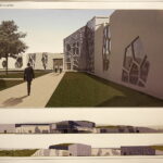 27.03.2018 Kielce. Politechnika Świętokrzyska. Wystawa najlepszych prac dyplomowych architektów. Centrum badań uzbrojenia w Masłowie / Jarosław Kubalski / Radio Kielce