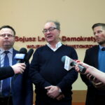 Konferencja SLD. Na zdjęciu: Andrzej Szejna, Włodzimierz Czarzasty, Marcin Chłodnicki / Marzena Mąkosa / Radio Kielce