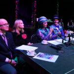 Konferencja dotycząca spektaklu "Alicja w Krainie Czarów" w Kieleckim Centrum Kultury. Na zdjeciu: Artur Sobolewski - Dyrektor Wydziału Kultury, Sportu i Promocji Miasta Kielce w Urzędzie Miasta, Elżbieta Pańtak - dyrektor Kieleckiego Teatru Tańca i Grzegorz Pańtak - zastępca dyrektora Kieleckiego Teatru Tańca / Marzena Mąkosa / Radio Kielce