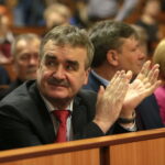 Spotkanie z Anną Zalewską - Minister Edukacji Narodowej. Inauguracja cyklu konferencji poświęconych edukacji zdrowotnej w szkole w Świętokrzyskim Urzędzie Wojewódzkim. Wojciech Lubawski - prezydent Miasta Kielce  / Marzena Mąkosa / Radio Kielce