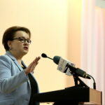 Spotkanie z Anną Zalewską - Minister Edukacji Narodowej. Inauguracja cyklu konferencji poświęconych edukacji zdrowotnej w szkole w Świętokrzyskim Urzędzie Wojewódzkim. Anna Zalewska - Minister Edukacji Narodowej / Marzena Mąkosa / Radio Kielce