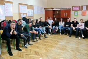 Projekt "Zachować pamięć" - młodzież z Izraela w Zespole Szkół Katolickich Diecezji Kieleckiej w Kielcach / Marzena Mąkosa / Radio Kielce