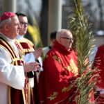 Niedziela Palmowa w Bazylice Katedralnej. Na zdjęciu: biskup Jan Piotrowski / Marzena Mąkosa / Radio Kielce