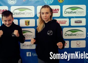 Mistrzostwa Polski w kick-boxingu. Maciej Zyz i Julia Wiewióra / Kielecki Klubu Kick–Boxingu Soma Gym