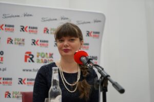 Studio Polityczne. Na zdjęciu: Magdalena Fogiel - Litwinek - Kukiz'15 / Karol Żak / Radio Kielce