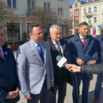 Konferencja SLD. Od lewej: Henryk Milcarz, Andrzej Szejna, Jerzy Jaskiernia, Marcin Chłodnicki, Artur Pejas / Michał Kita / Radio Kielce