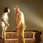 18.04.2018 Kielce. Teatr im. Stefana Żeromskiego. Próba spektaklu "Prędko, prędko...". Magda Grąziowska i Łukasz Pruchniewicz / Katarzyna Prędotka / Radio Kielce