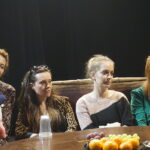 18.04.2018 Kielce. Teatr im. Stefana Żeromskiego. Próba spektaklu "Prędko, prędko...". Bogna Pszeniczna, Beata Pszeniczna,  Anna Adamiak, Dagna Dywicka i Zuzanna Markiewicz / Katarzyna Prędotka / Radio Kielce